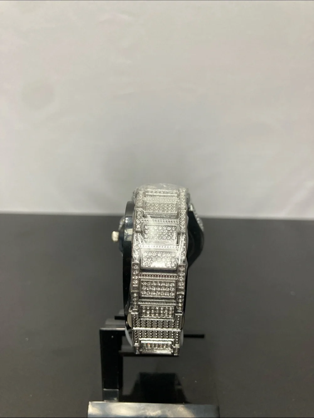 Montres Carlo Silver Crystal-Embellished Watch